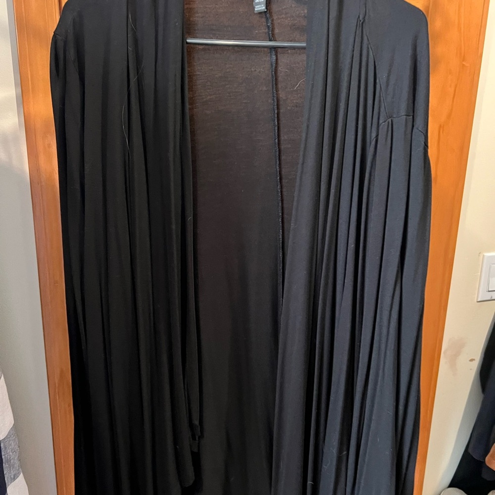Lane Bryant Black Draped Cardigan